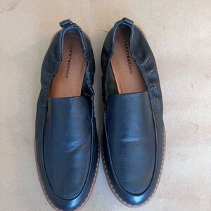 Lucky Brand Maeki Loafer Black Genuine Leather Flats Round Toe Women’s Size 8.5